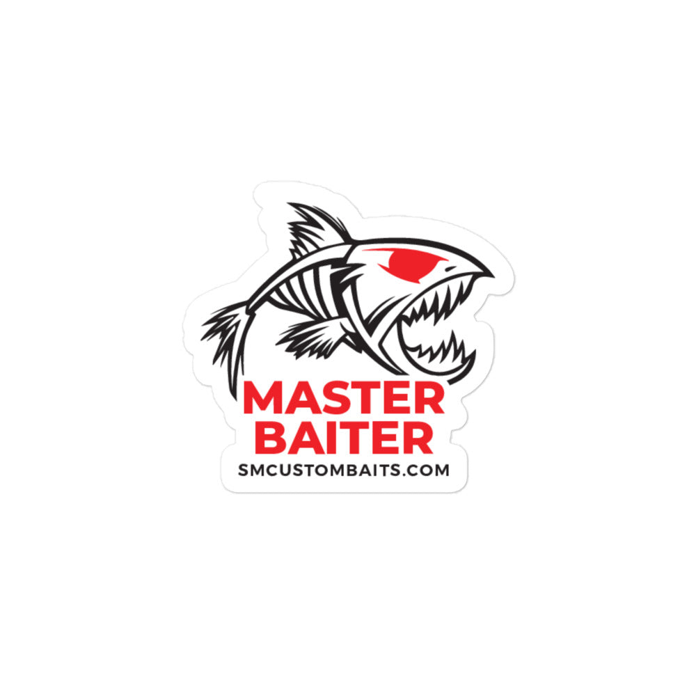 MASTER BAITER FUNNY DIE-CUT FISHING STICKER FOR TRUCK BOAT DECAL