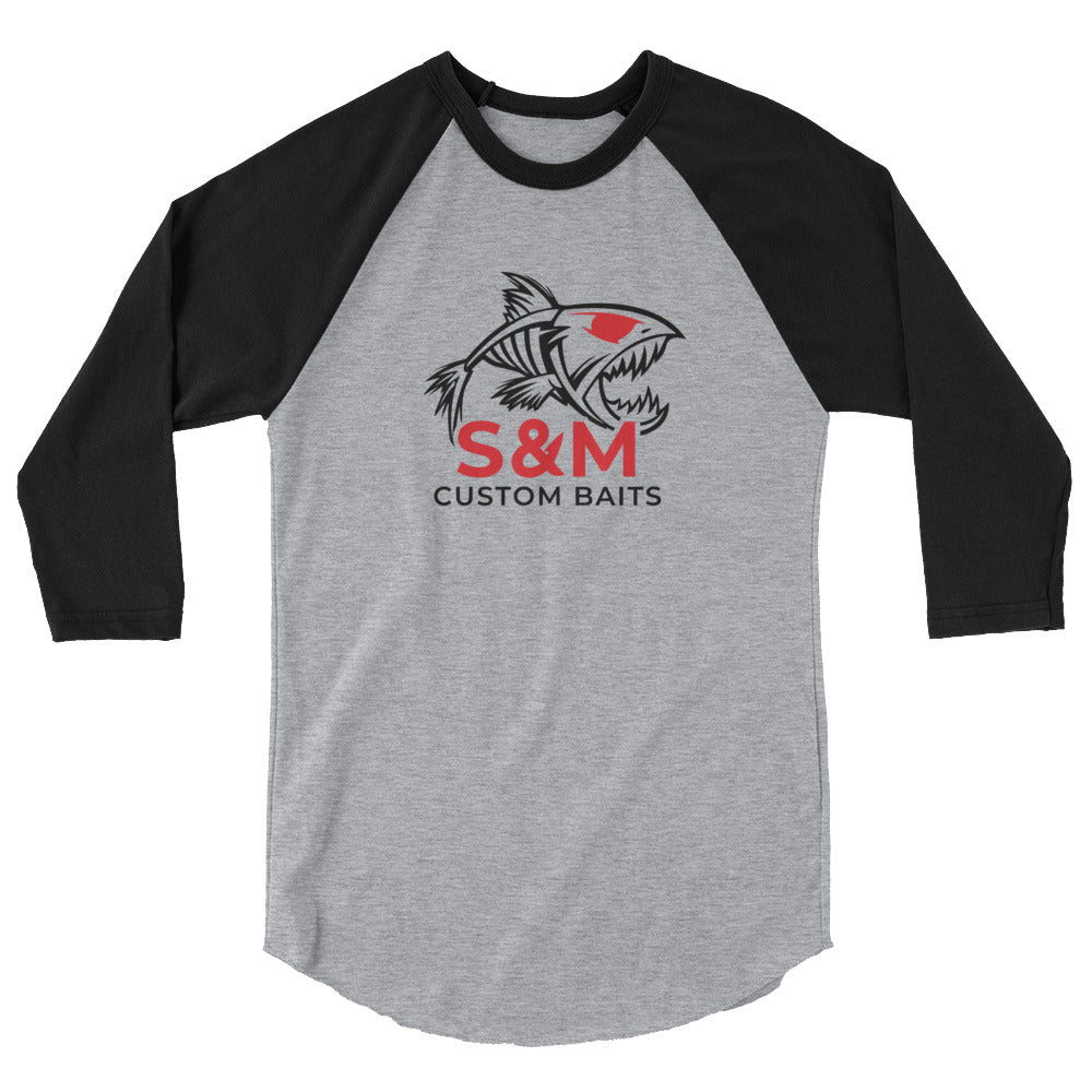 S&M Custom Baits 3/4 Sleeve Raglan Shirt