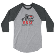 Load image into Gallery viewer, S&amp;M Custom Baits 3/4 Sleeve Raglan Shirt
